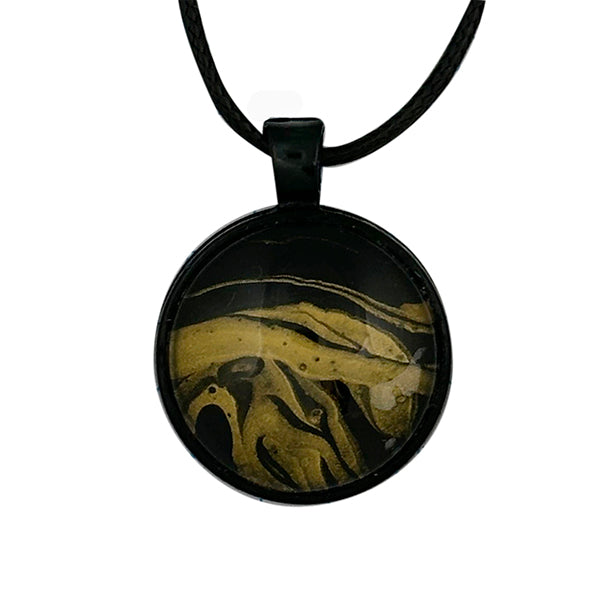 Necklaces - Elegant Abstracts - Black and Gold – 1